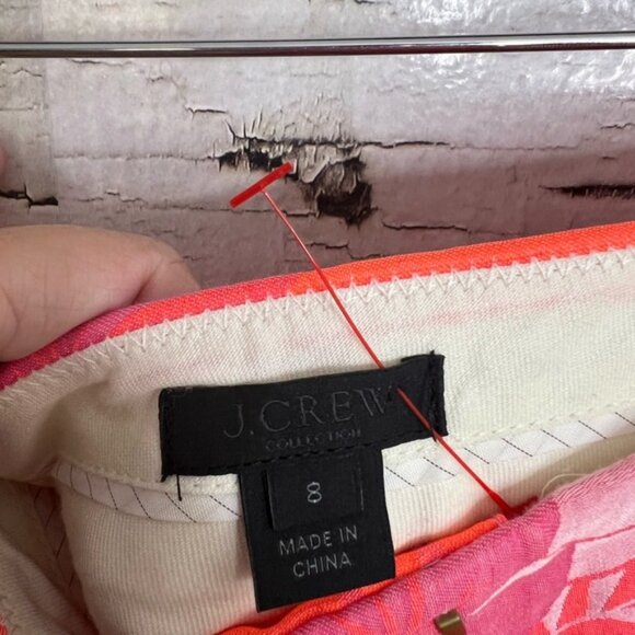 J. crew collection pink floral trousers dress pants size 8 - Picture 4 of 7